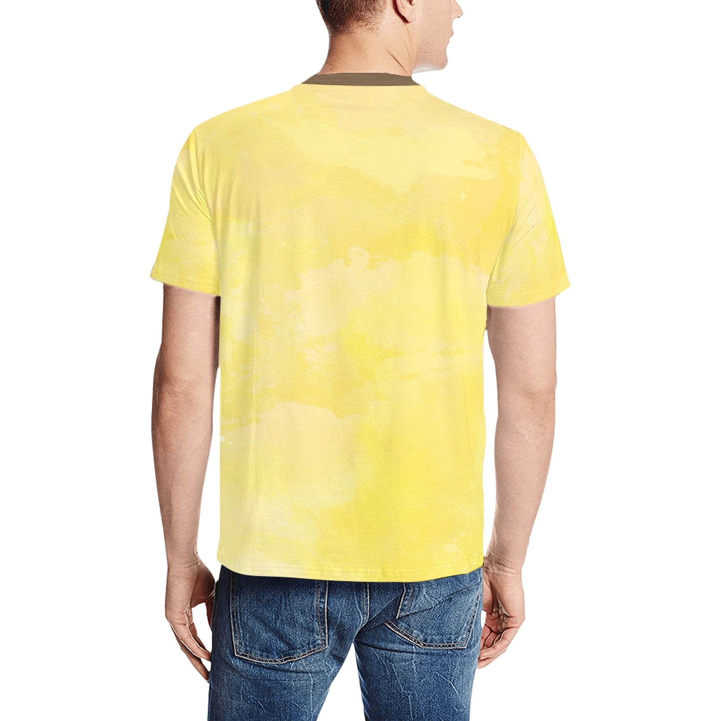 Men's All Over Print T-Shirt (Solid Color Neck) (Model T63)